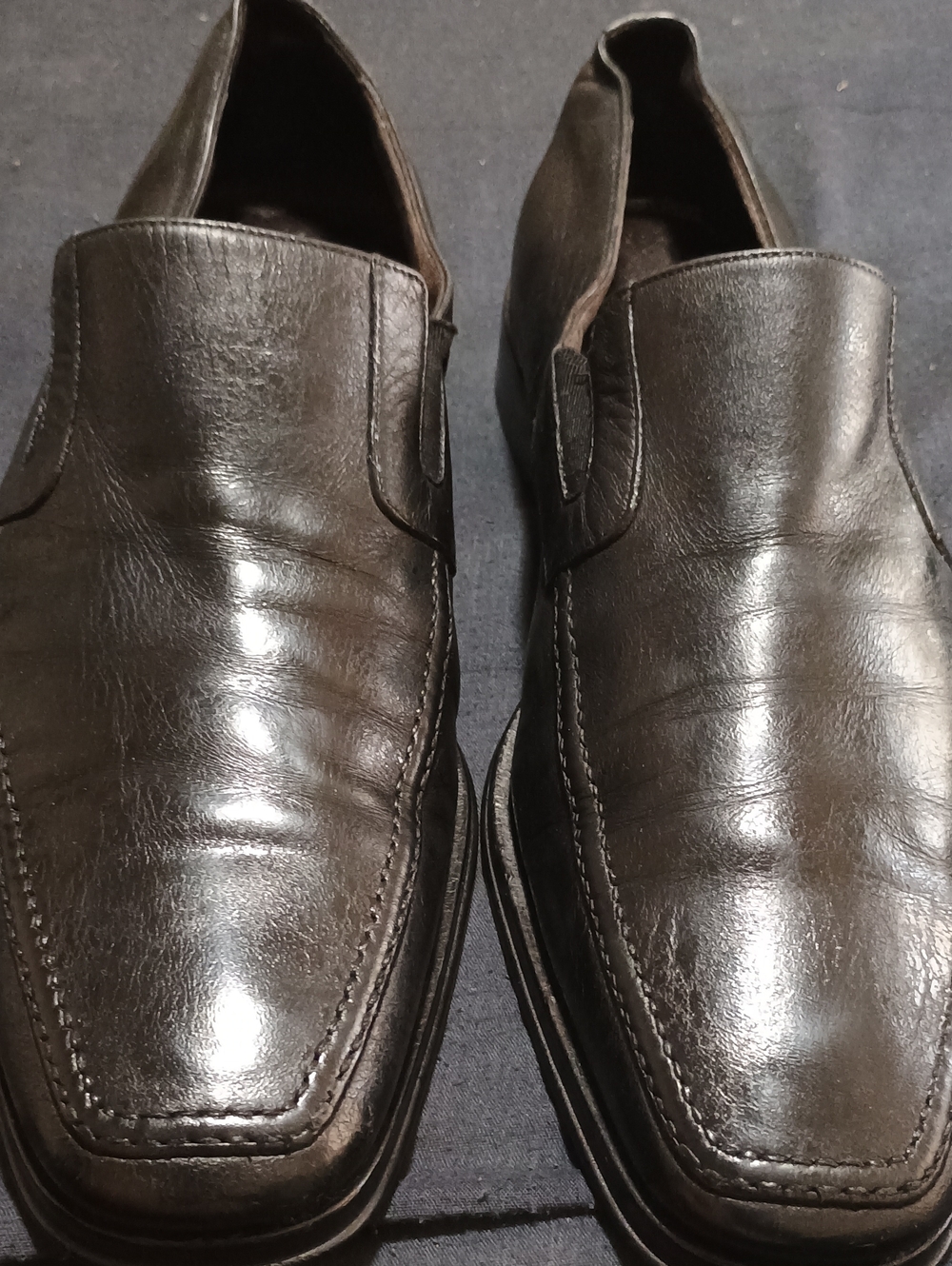 Men's Slip-On Leather Dress Shoes - Black (235)